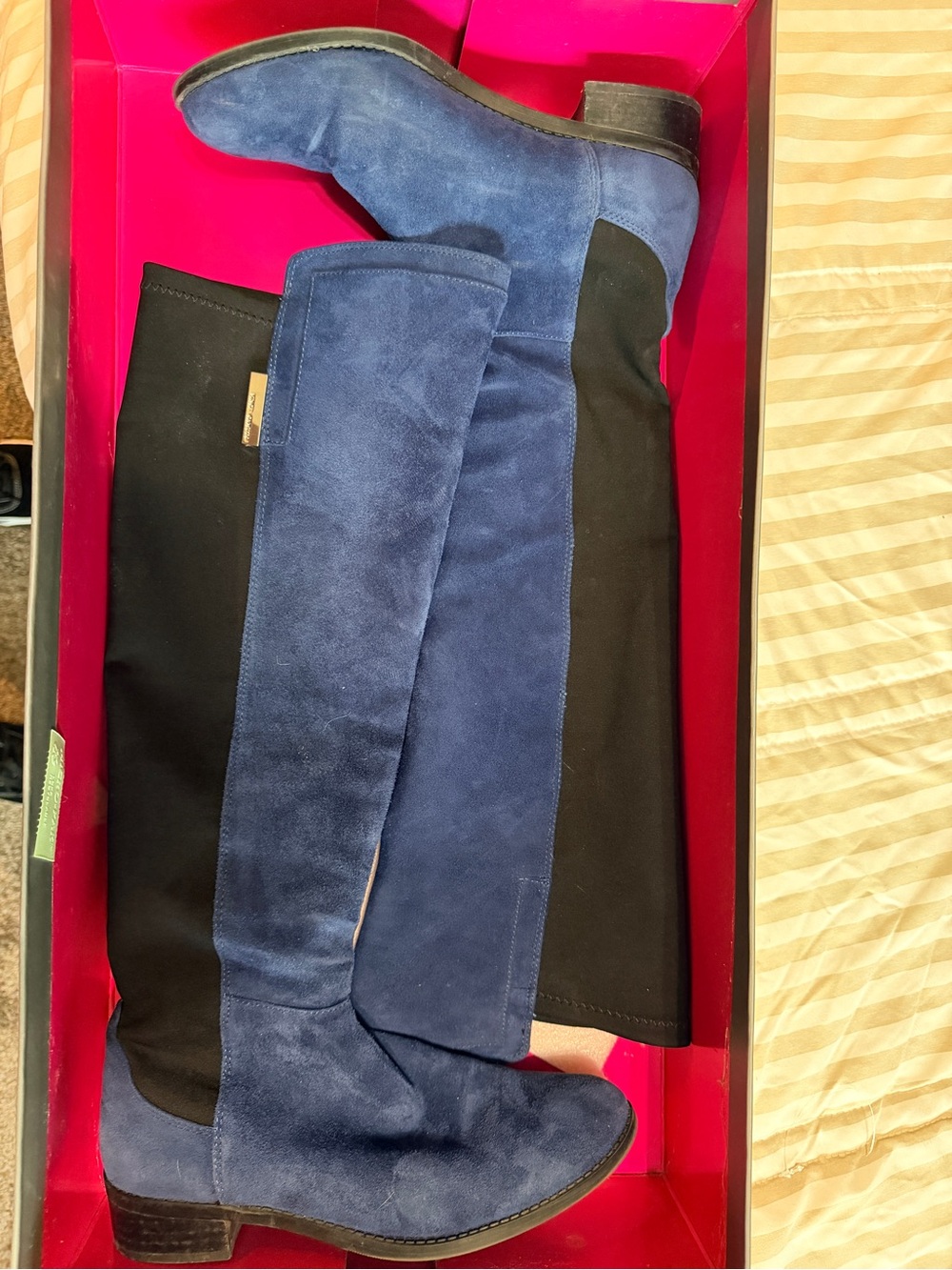 Vince Camuto Blue Suede Over-the-Knee Boots